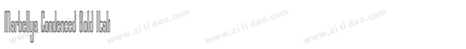 Marbellya Condensed Bold Italic字体转换